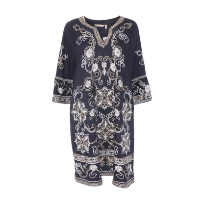 Black Floral Midi Dress