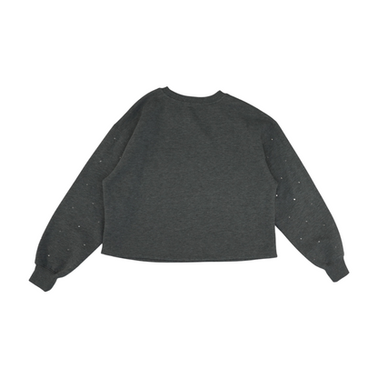 Gray Solid Sweatshirt Pullover