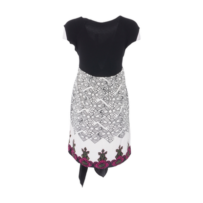Black Maternity Abstract Mini Dress