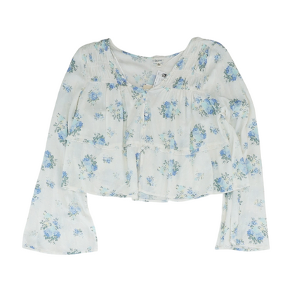 White Floral Blouse