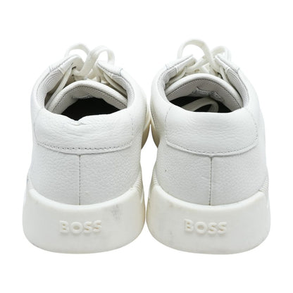 White Leather Lace Up Casual Shoes
