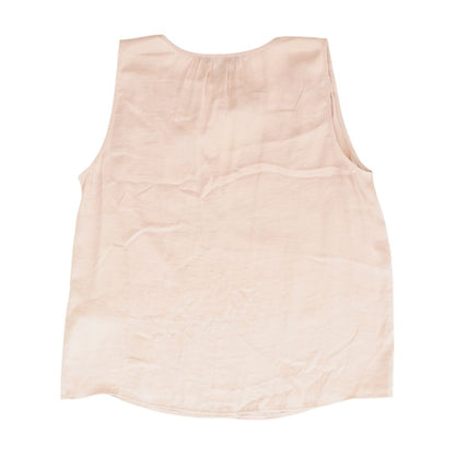 Pink Solid Sleeveless Blouse