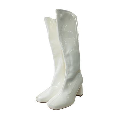 White Knee-High Boots