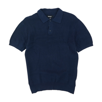 Navy Solid Short Sleeve Polo