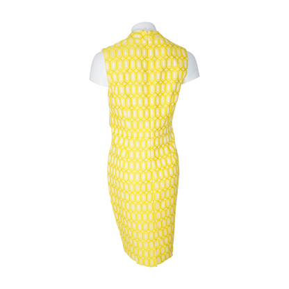 Yellow Geometric Midi Dress