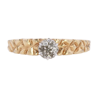 10K Yellow Gold Diamond Engagement Ring