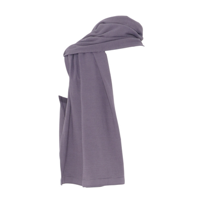Brown Striped Nylon Scarf