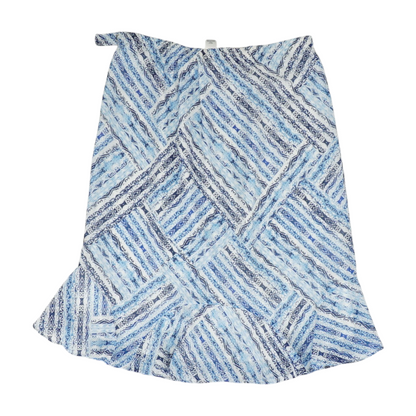Blue Print Midi Skirt