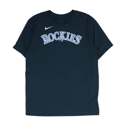 Black Colorado Rockies Solid T-Shirt