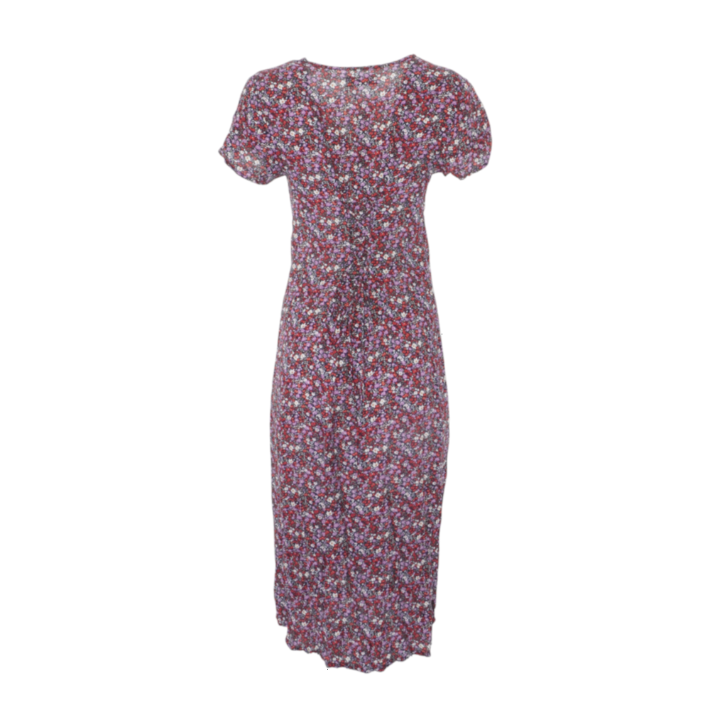 Navy Floral Midi Dress