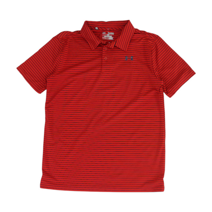 Red Striped Short Sleeve Polo