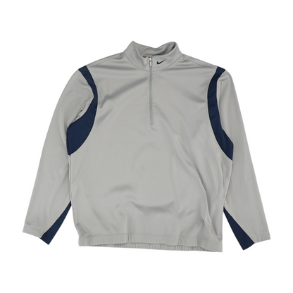 Gray Solid 1/4 Zip Pullover