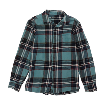 Blue Plaid Flannel Button Down