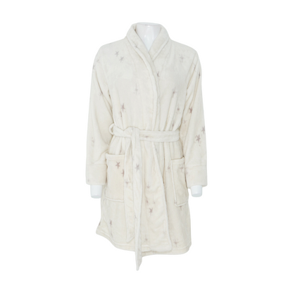 Beige Graphic Robe