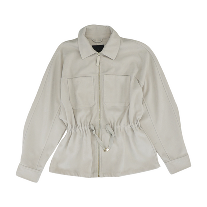 Beige Solid Jacket