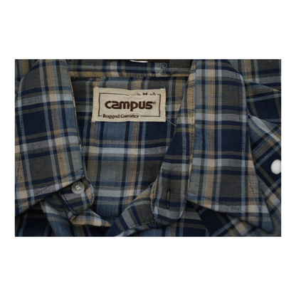 Blue Plaid Long Sleeve Button Down