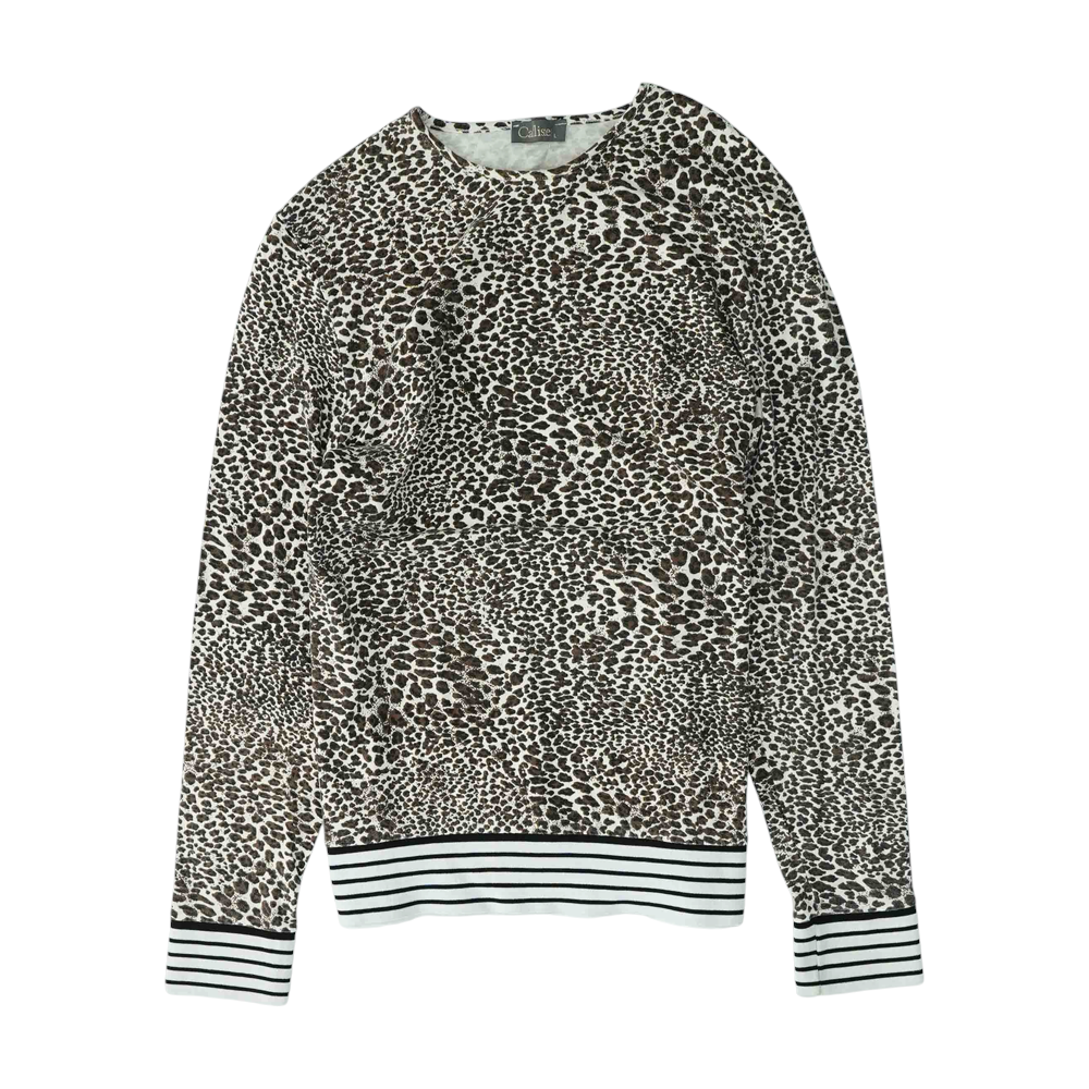 Beige Animal Print Blouse