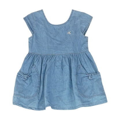 Blue Solid Short Sleeve Blouse