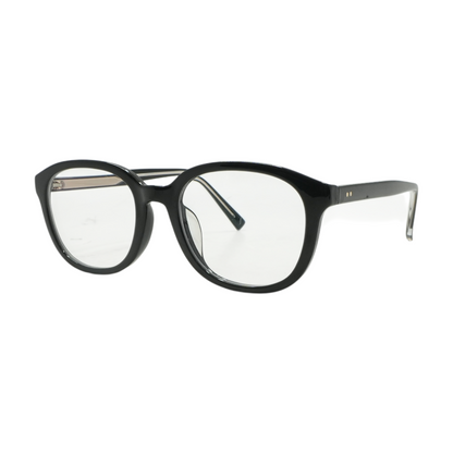 Black 127AA Round Prescription Eyewear