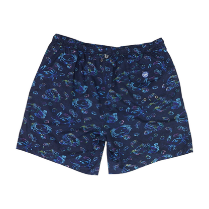 Navy Print Swim Bottom