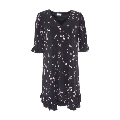 Black Floral Mini Dress