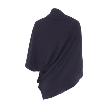 Black Cotton Blend Scarf