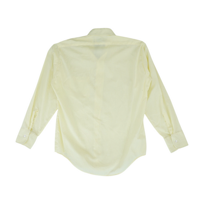 Vintage Yellow Solid Long Sleeve Button Down