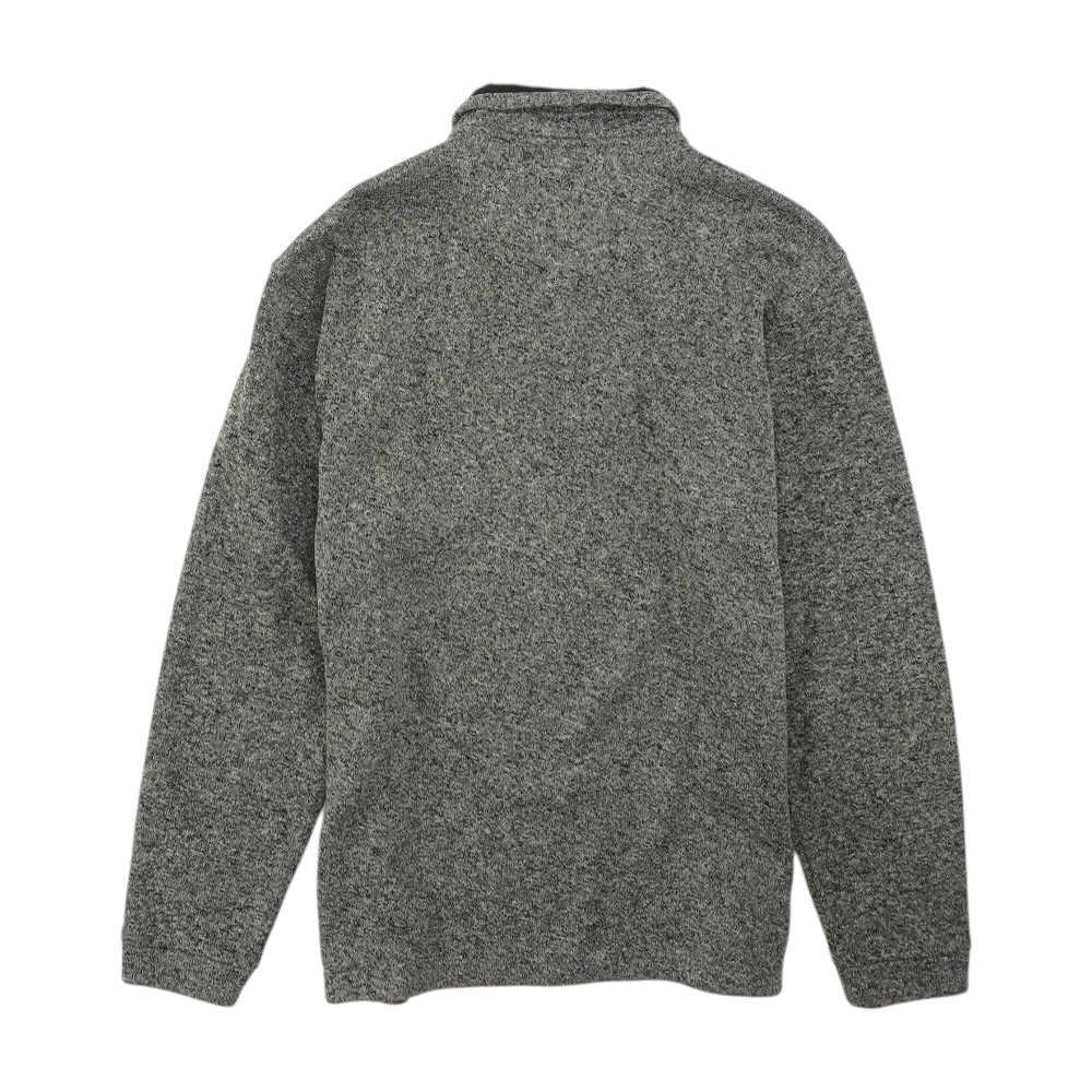 Gray Solid 1/4 Zip Sweater