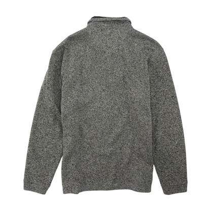 Gray Solid 1/4 Zip Sweater