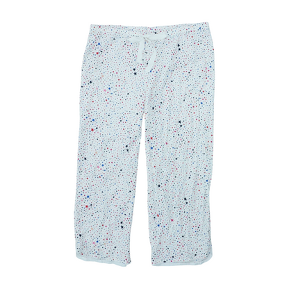 White Print Pajama Bottom