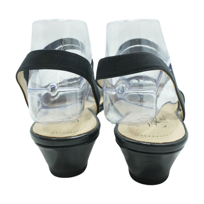 Navy Wedged Sandals