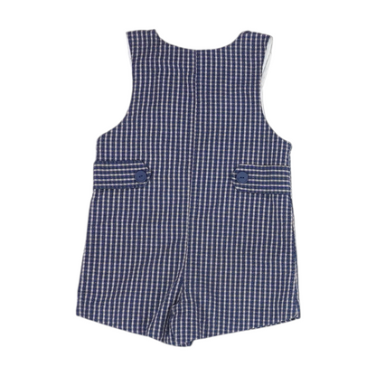 Navy Check Sleeveless One-Piece