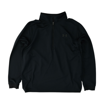 Black Solid 1/4 Zip Pullover