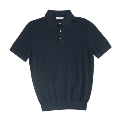 Navy Solid Short Sleeve Polo