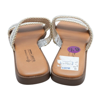 Silver Flat Sandals