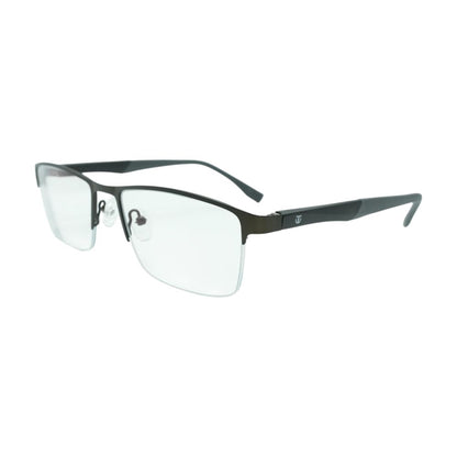 Gray TR1243MHMM1V Browline Unknown Prescription Eyeglasses