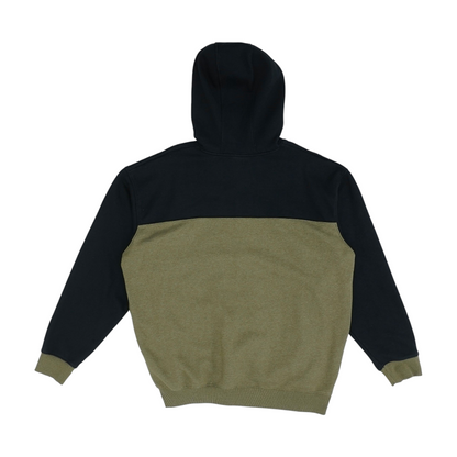 Black Color Block Hoodie Pullover