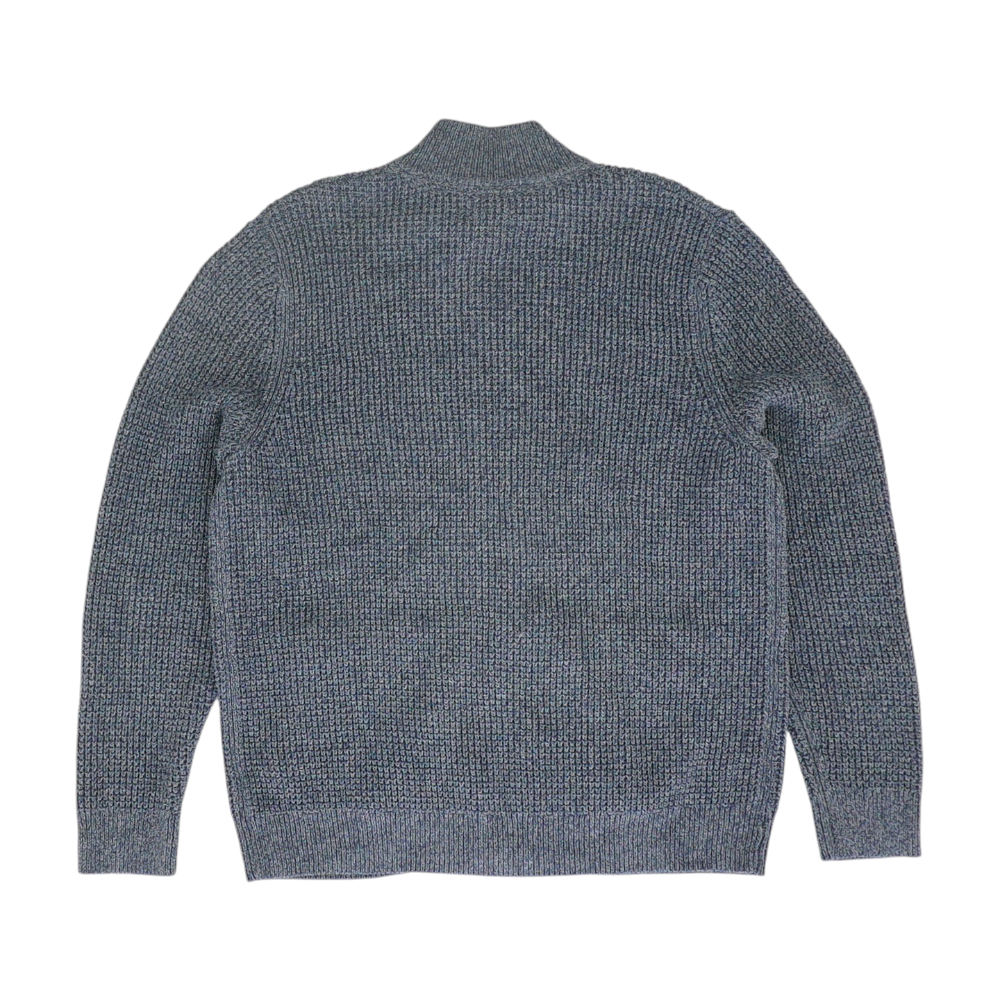 Blue Solid Cardigan Sweater