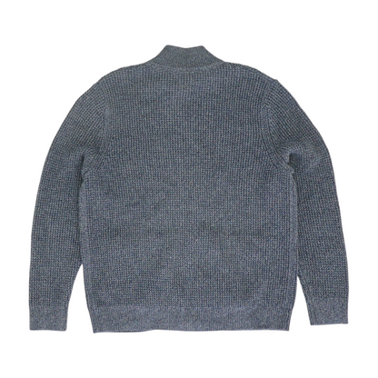 Blue Solid Cardigan Sweater