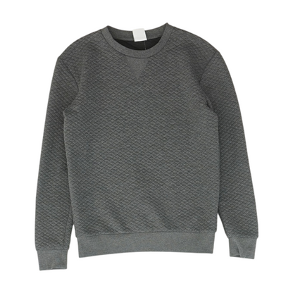 Gray Solid Sweatshirt Pullover