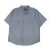 Blue Geometric Short Sleeve Button Down