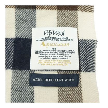 Brown Plaid Wool Scarf