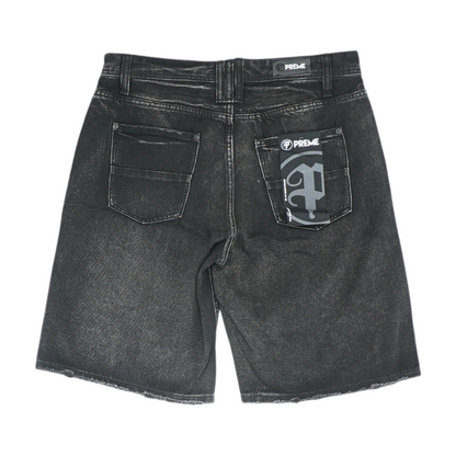 Black Denim Shorts