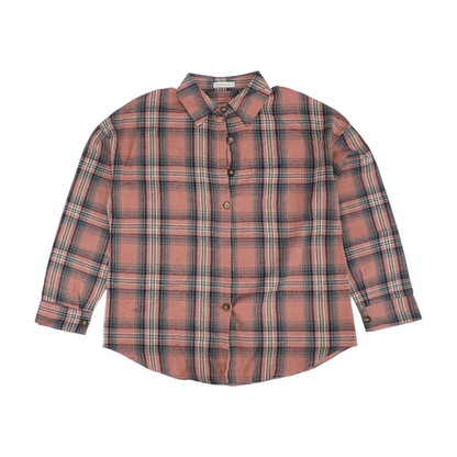 Pink Plaid Flannel Button Down