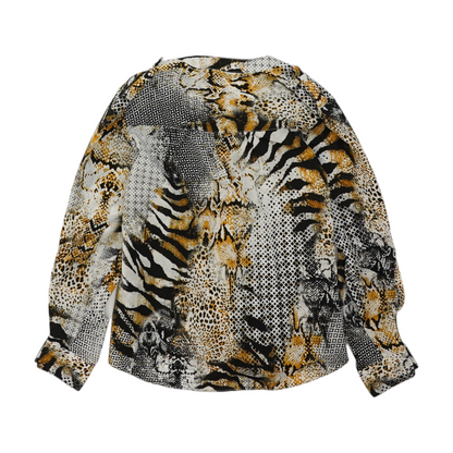 Multi Animal Print Button Down