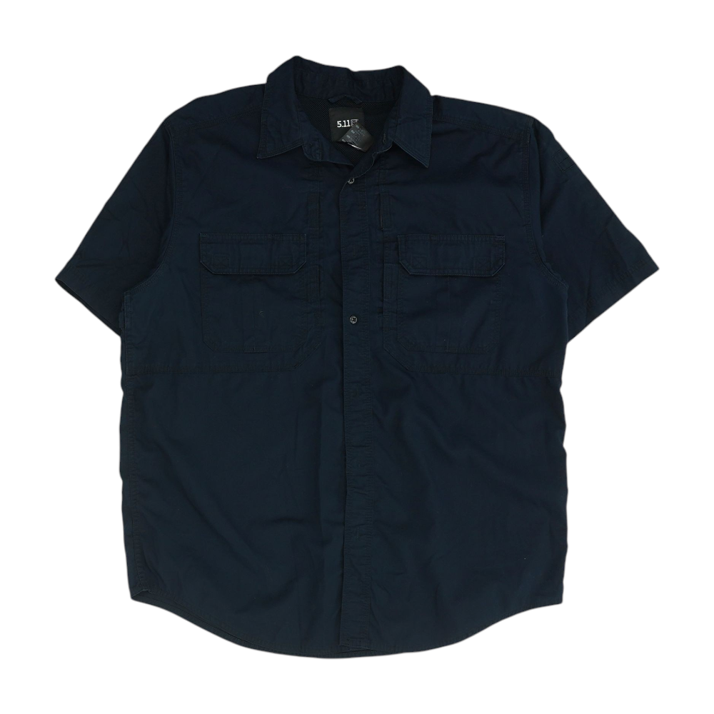 Navy Solid Outdoor Button Down