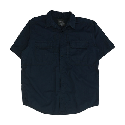 Navy Solid Outdoor Button Down