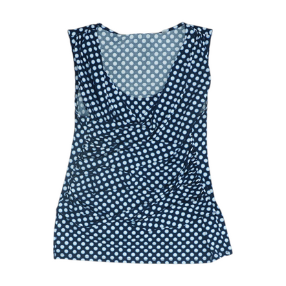Navy Polka Dot Blouse