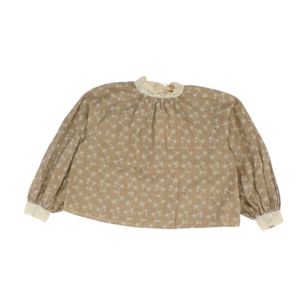 Brown Print Blouse