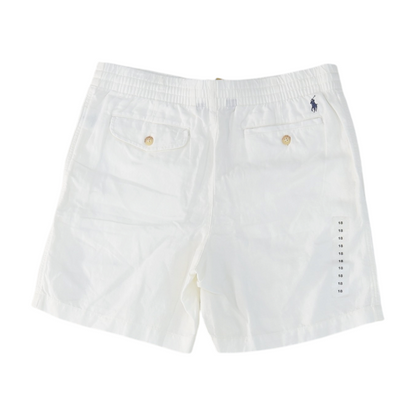 White Solid Chino Shorts